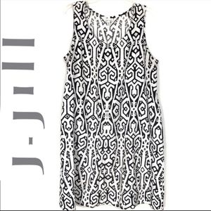 J. JILL 100% Linen Ikat Tank Swing Dress LARGE